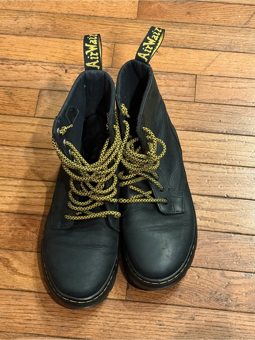 Dr Martens Combs Leather Casual Boots Black-Wyoming AW004 Mens Sz 7/ Women’s 8